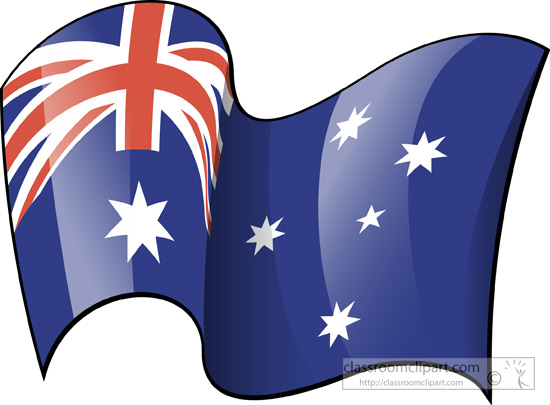 World Flags : australia-flag-waving-3 : Classroom Clipart