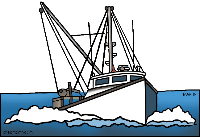 Fishing boat clipart free