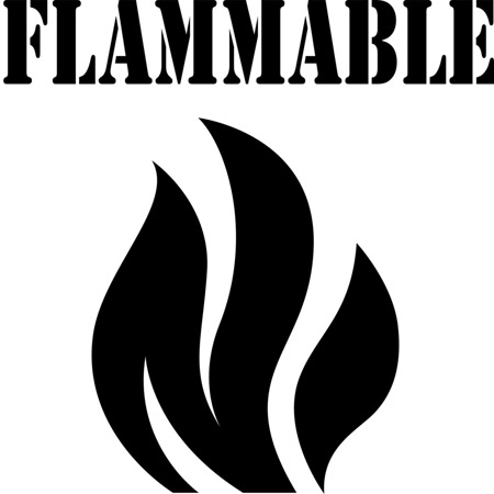 Stencils | Safety | Flammable Safety Symbol Stencil - stencilease.com