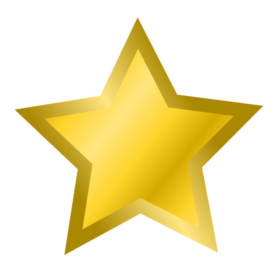 Gold star transparent clipart