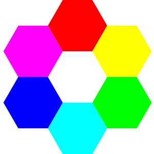 6 color hexagons Clipart, vector clip art online, royalty free ...