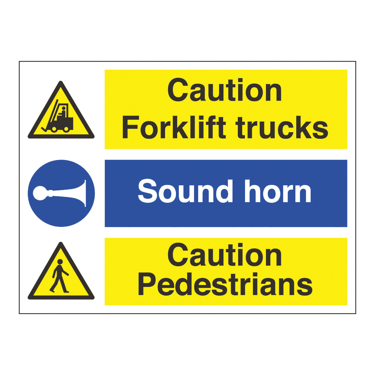 Caution Fork Lift Sound Horn Safety Sign - Multi-purpose Safety ...