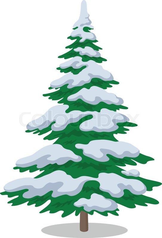 Winter Pine Trees Clipart