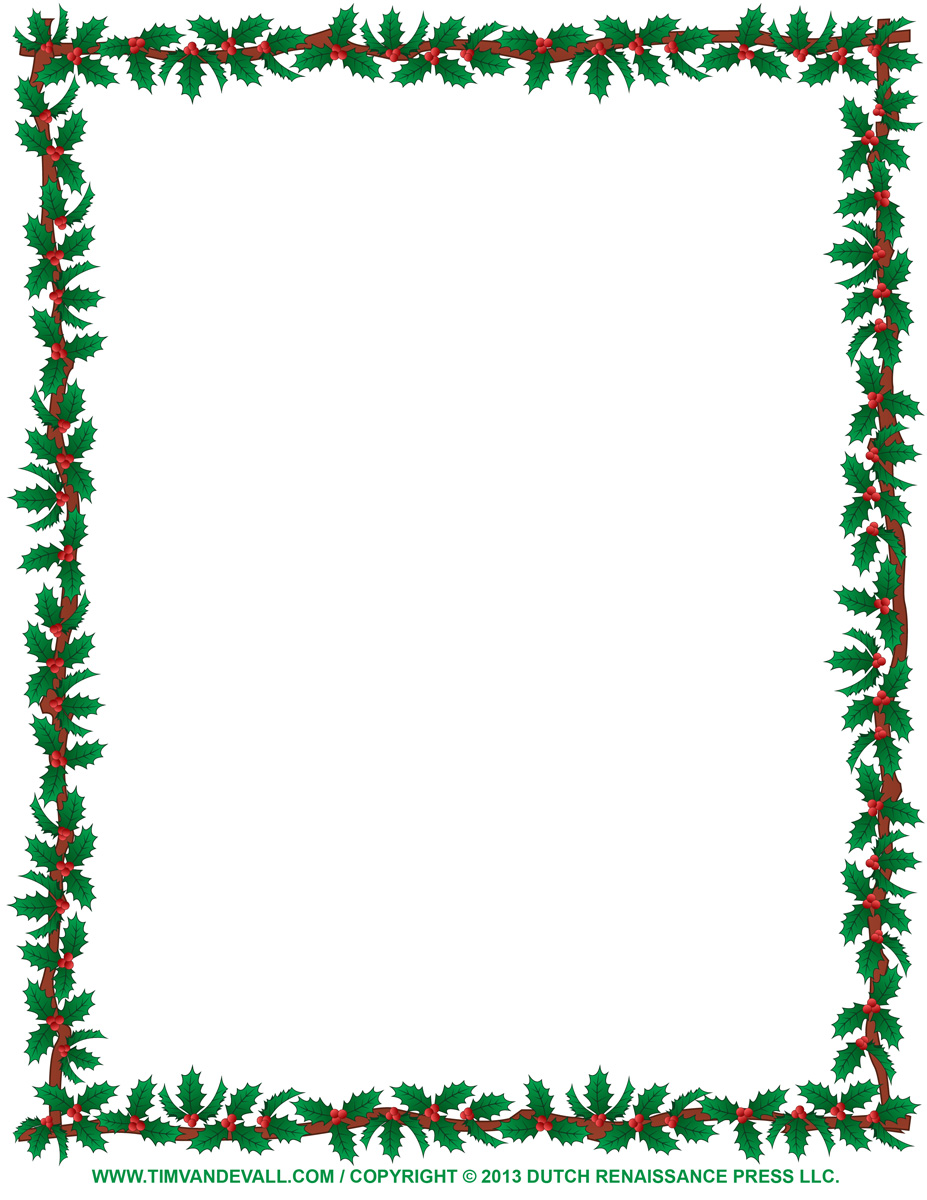 Christmas tree border clipart
