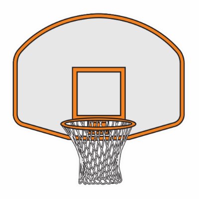 Basketball hoop backboard clipart