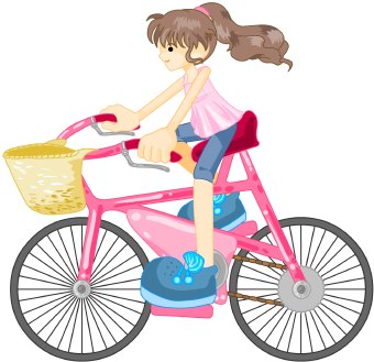 Kids Riding Bikes Clipart - Free Clipart Images
