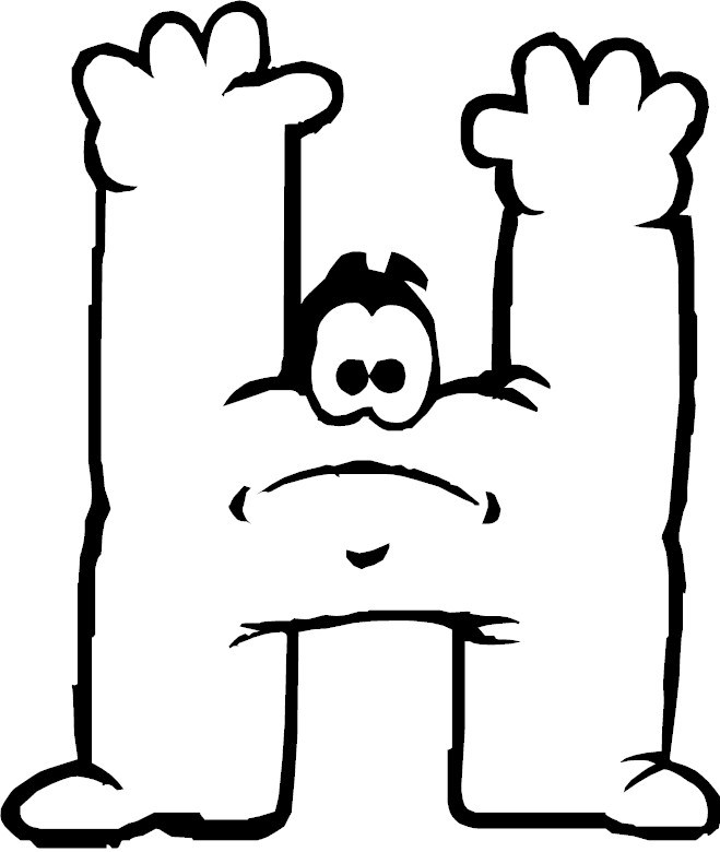 H Bubble Writing  ClipArt Best