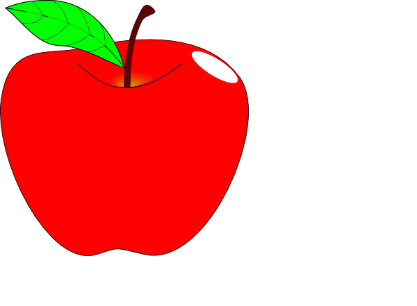 Red Apple Teacher Ai Clip Art - vector clip art ...