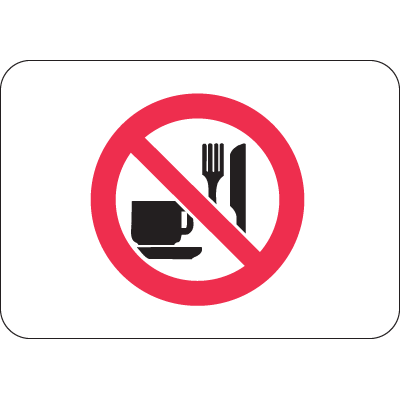 International Symbols Signs - No Eating or Drinking | Seton