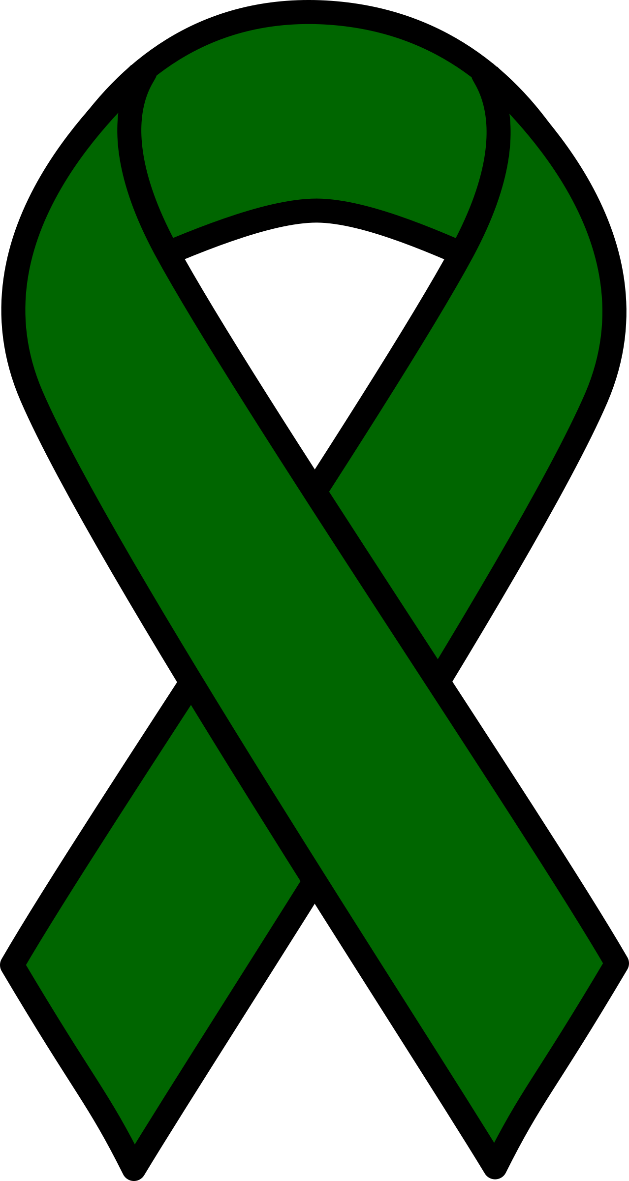 Clipart - Emerald Liver Cancer Ribbon
