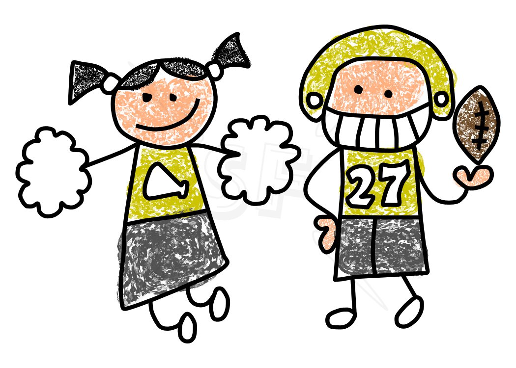 497 views Football Cheerleader Clipart