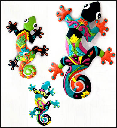 1000+ images about Geckos in Hand Painted Metal - Gecko Outdoor ...