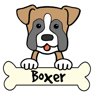 Tag For Boxer dog draw cartoon - Litle Pups