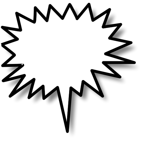 Star shaped speech callout vector image | Public domain vectors