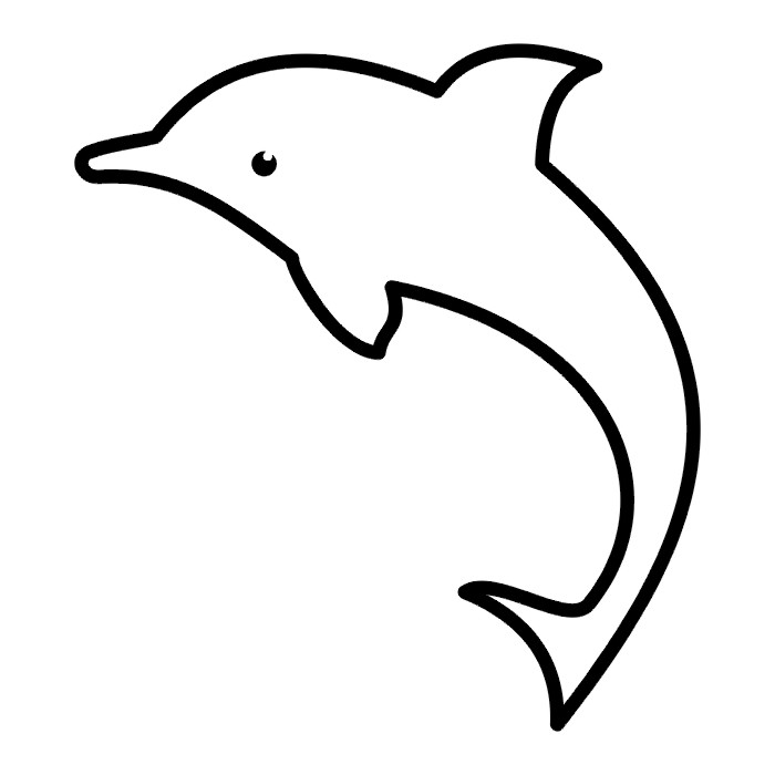 Dolphin clipart outline
