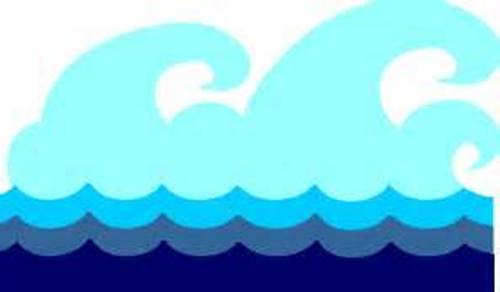 Cartoon ocean waves clipart
