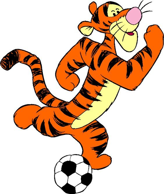 FREE Cartoon Graphics / Pics / Gifs / Photographs: Tigger soccer ...