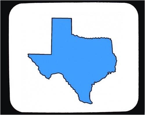 Mouse Pad with map, texas, outline, state | Desk Accessories