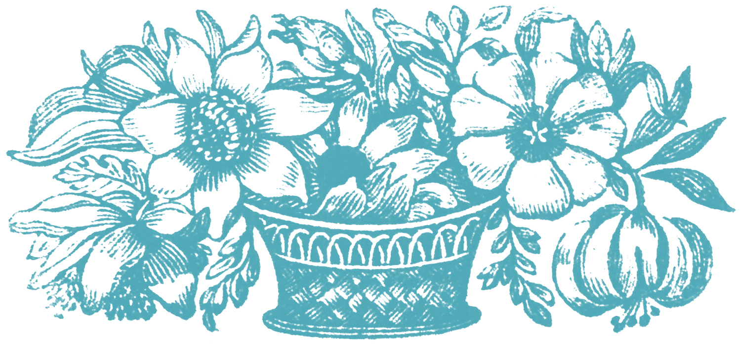 Public Domain Images - Floral Baskets - The Graphics Fairy