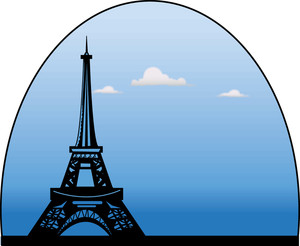 Eiffel Tower Clipart Image - Beautiful Silhouette of the Eiffel ...
