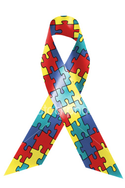 puzzle pieces ribbon