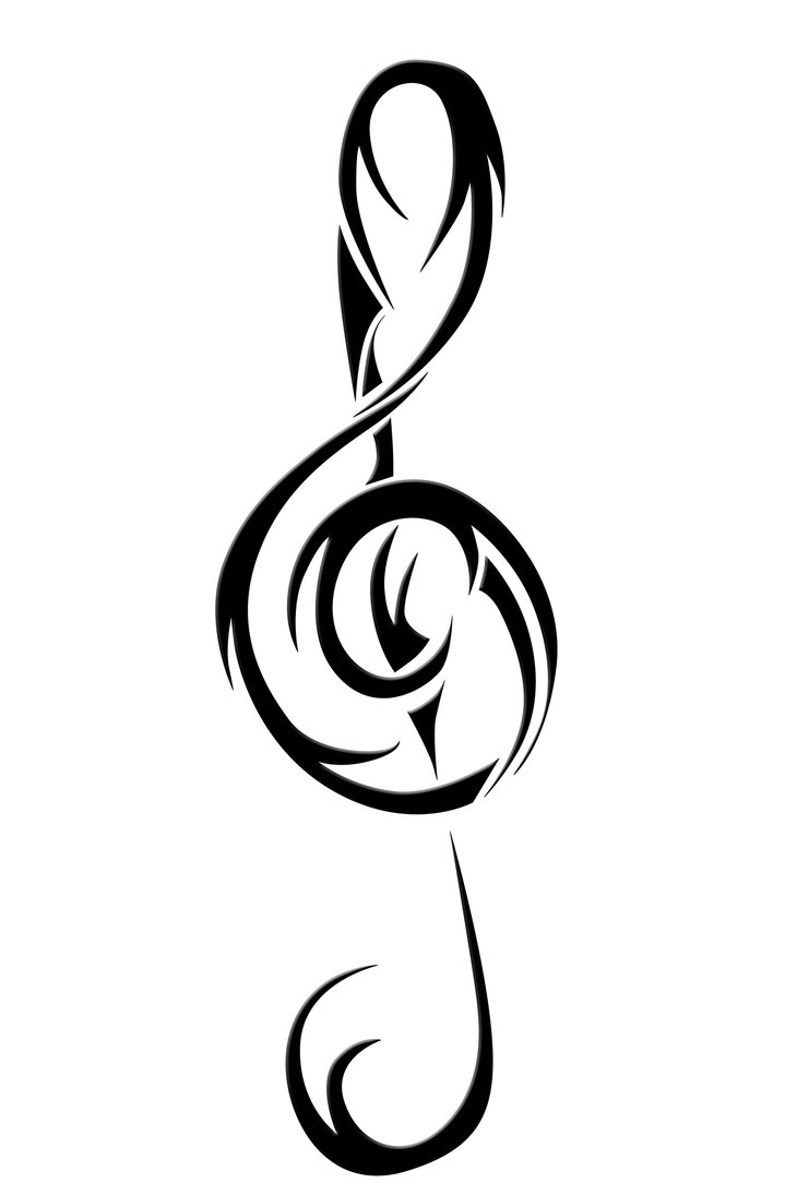 Treble Clef And Bass Clef Tattoo - ClipArt Best