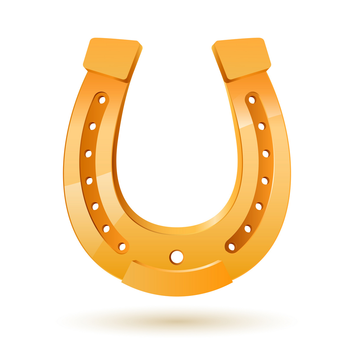 Lucky golden horseshoe