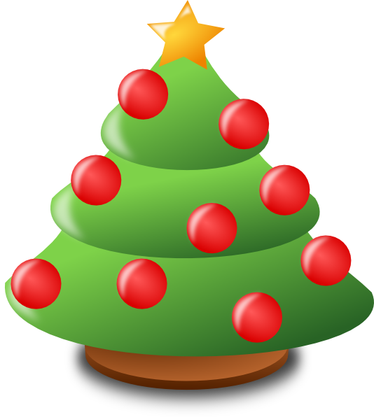 Cartoon Christmas Tree clip art - vector clip art online, royalty ...