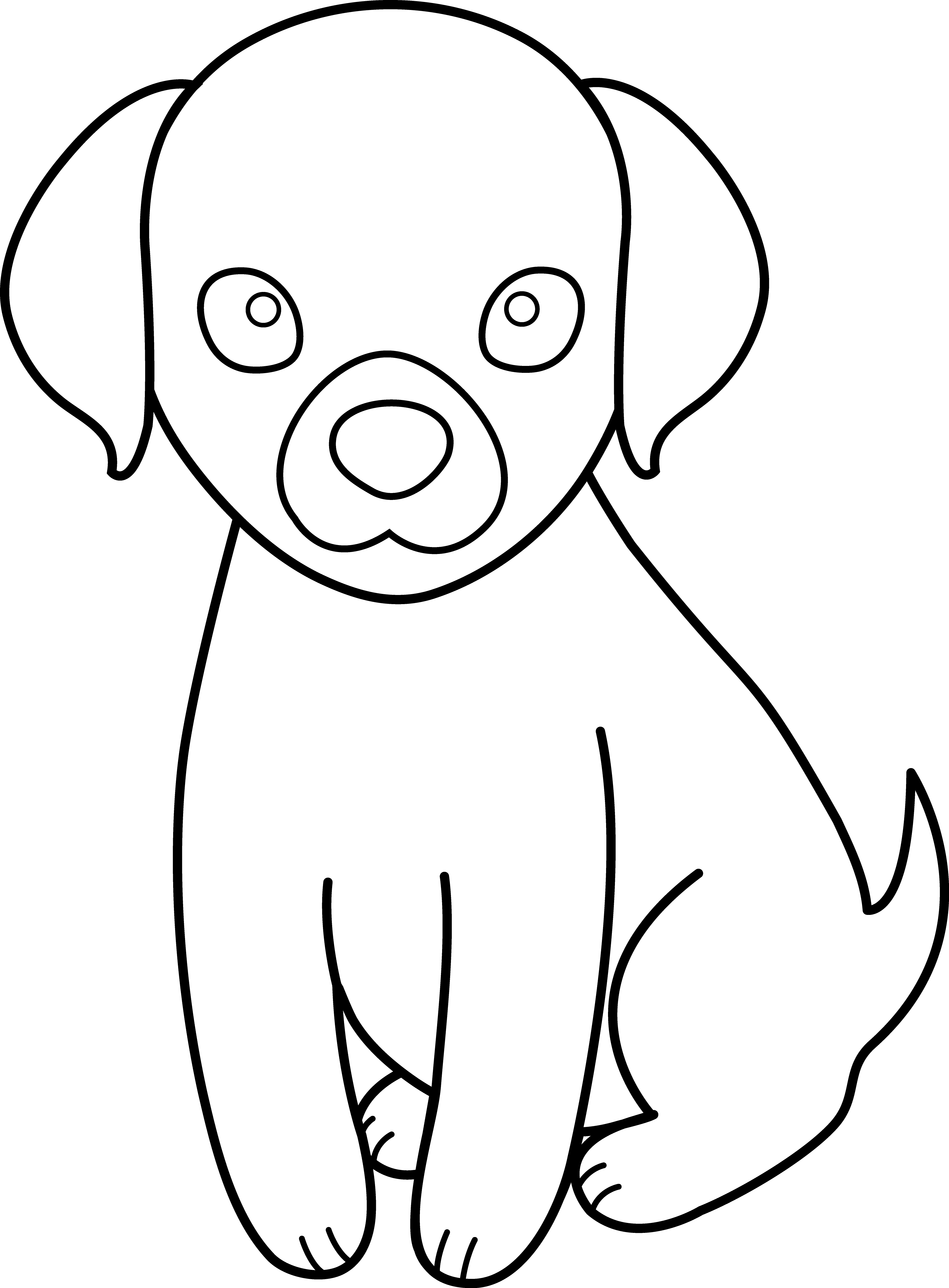 Line Drawing Dog ClipArt Best | animaldreamguide.