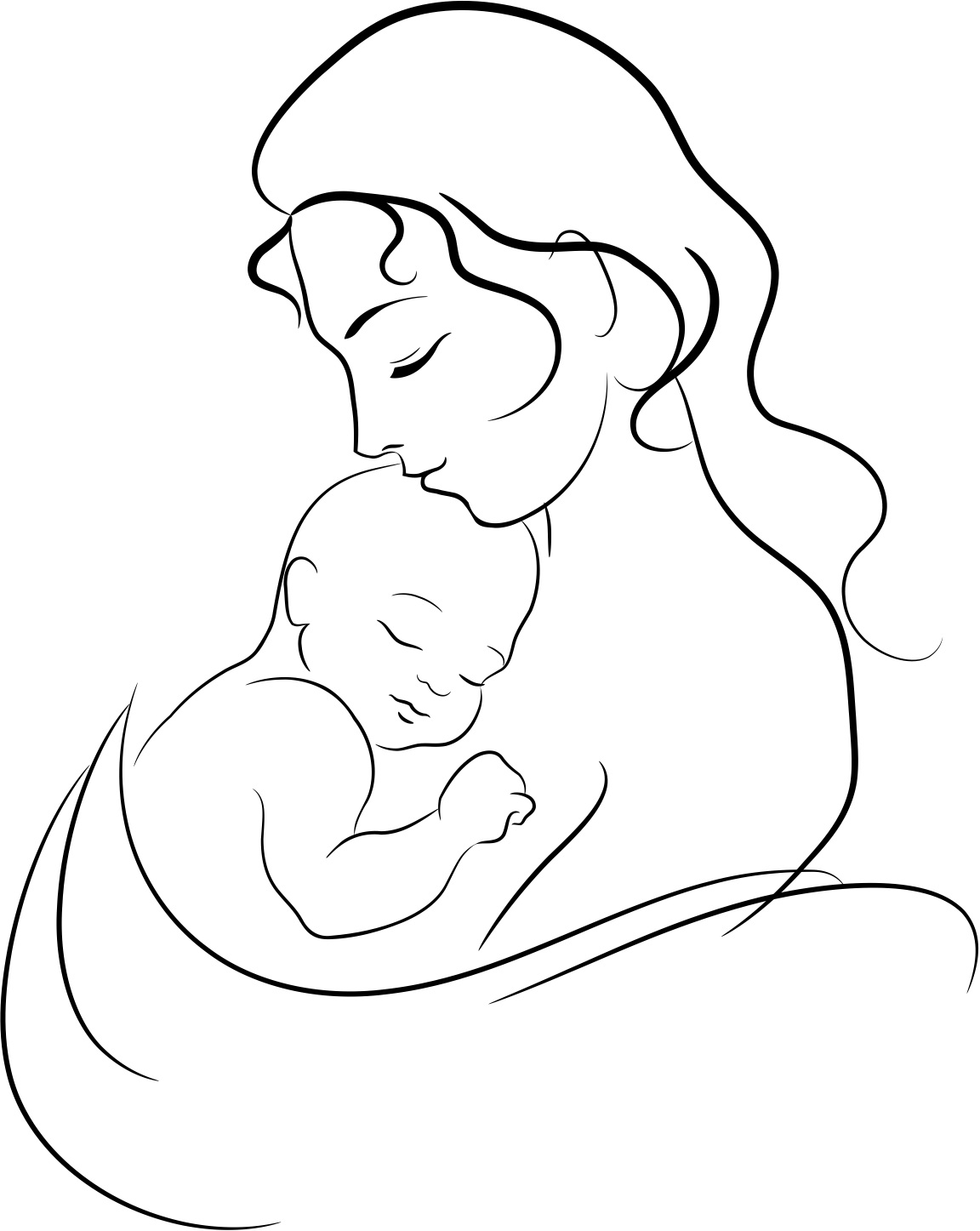 clipart of mother and baby - photo #49