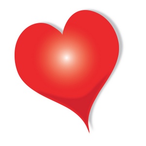 Heart Clipart Image - Bright Red Glossy Heart Design