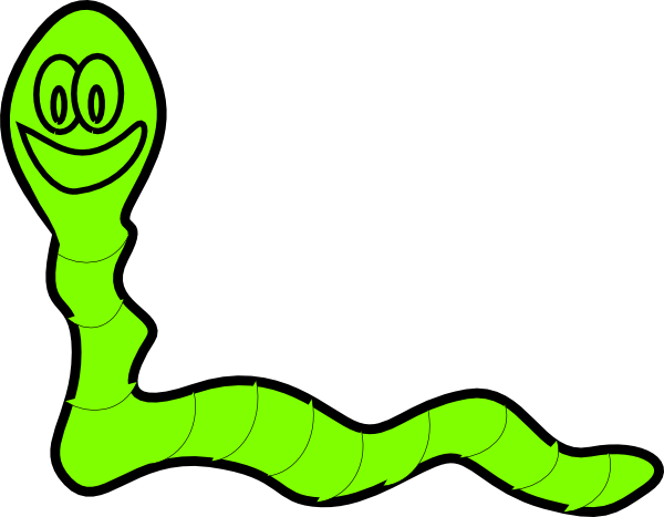 Electric Green Worm clip art - vector clip art online, royalty ...