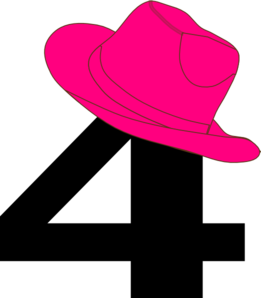 4 Pink Cowgirl Hat clip art - vector clip art online, royalty free ...