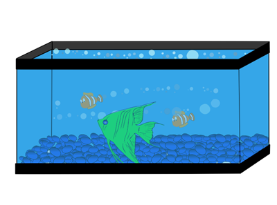 Illustration Cartoon Empty Fish Tank Pic