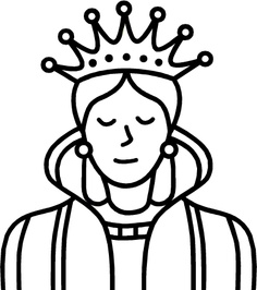 queen - black and white | Clip Art - Royalty