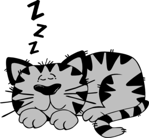 Sleeping Cat clip art - vector clip art online, royalty free ...