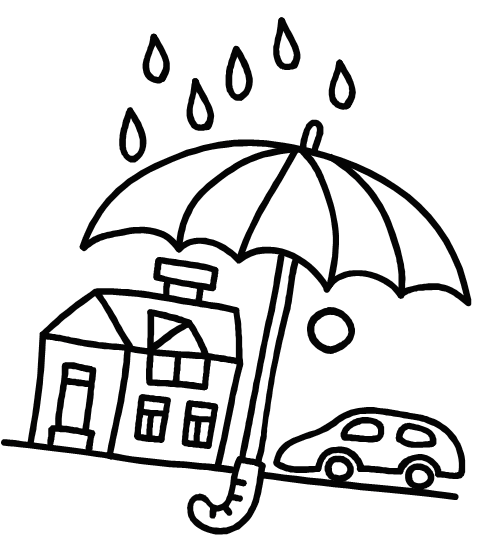 Animations A 2 Z - Coloring pages of rain