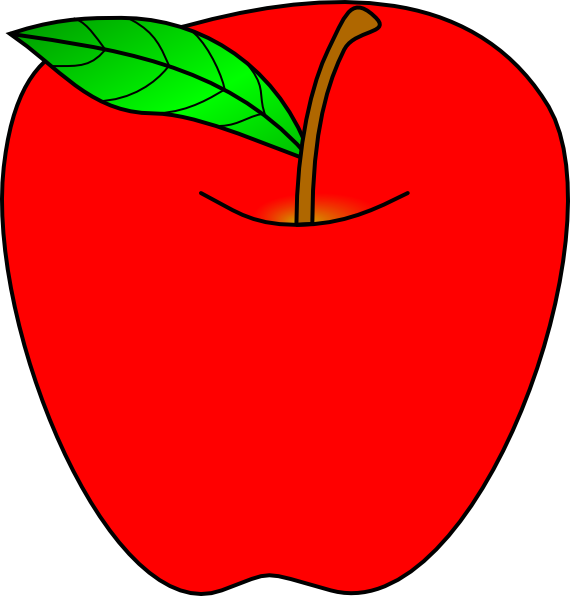 Red Apple clip art - vector clip art online, royalty free & public ...