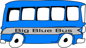 Big Blue Bus clip art - vector clip art online, royalty free ...