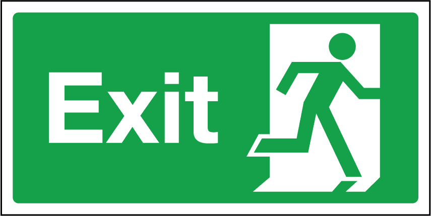 clipart fire exit sign - photo #8