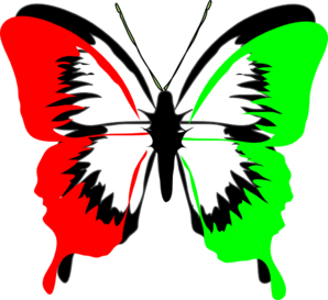 Rbg Butterfly clip art - vector clip art online, royalty free ...