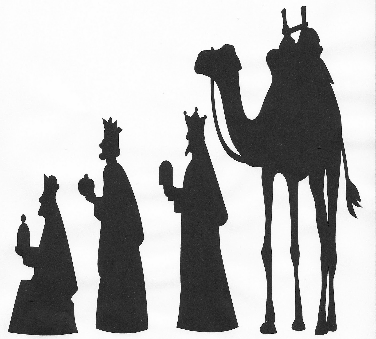 free black and white nativity scene clipart - photo #29