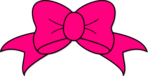 Hot Pink Turquoise Bow Clip Art