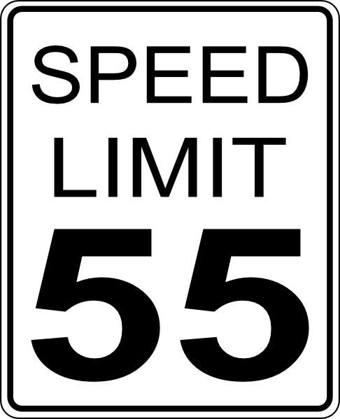 Car Speed Limit Roadsign clip art Free Vector