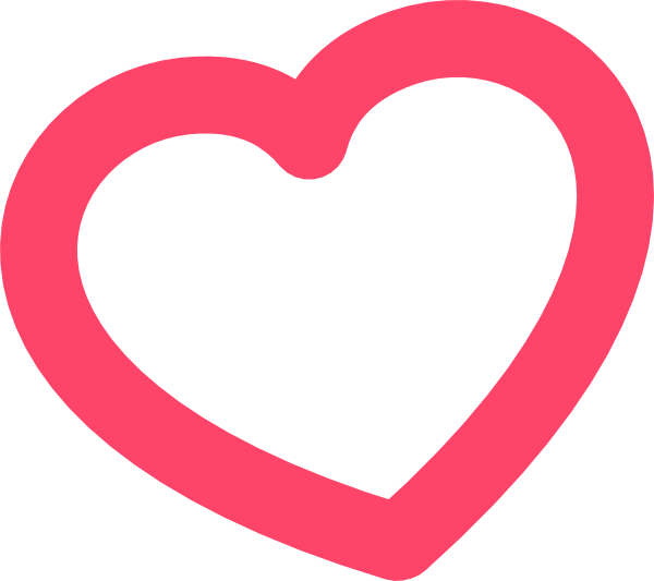 Red Heart Outline Clipart Best