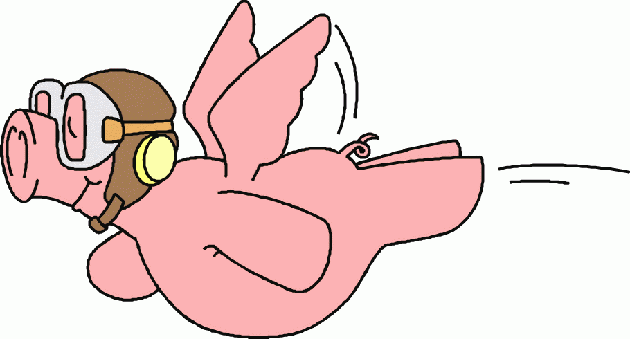 when pigs fly clipart - photo #16