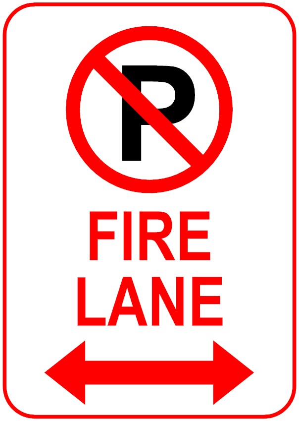 No Parking Fire Lane Sign Example - SmartDraw