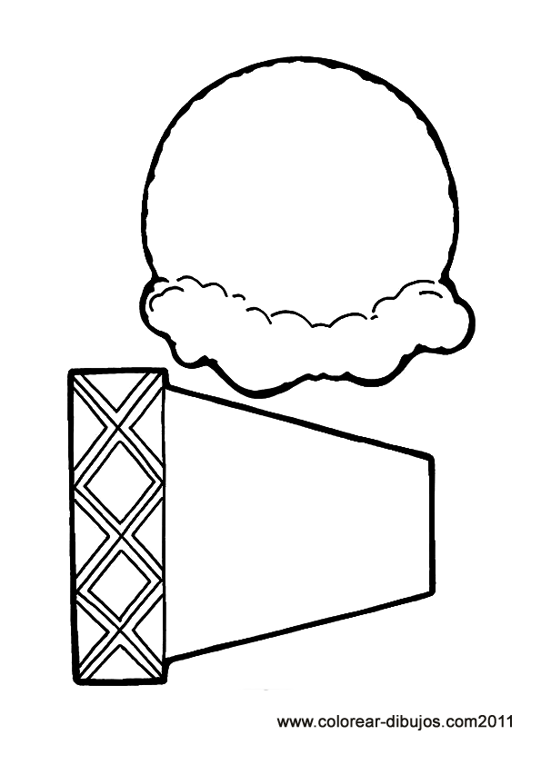 Ice Cream Cone Coloring Page - ClipArt Best