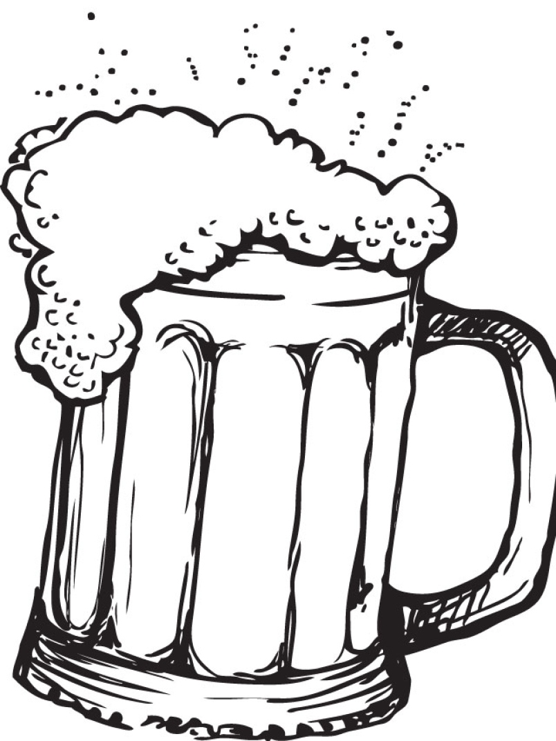 glass of beer Colouring Pages (page 2)