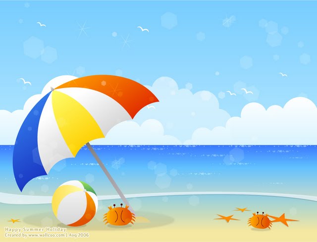 free clipart beach scene - photo #3